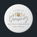 Badge Rond 7,6 Cm Un bébé brasse du baby shower de bière aquarelle<br><div class="desc">Un bébé brasse de l'aquarelle bouton baby shower de bière</div>