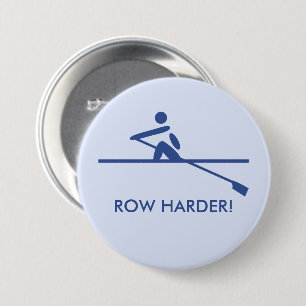 Badge Rond 7,6 Cm Un bleu plus dur de légende de pictogramme de