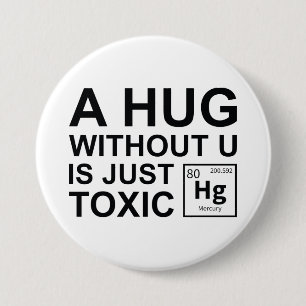 Badge Rond 7,6 Cm Un Hug Sans U Est Juste Toxique