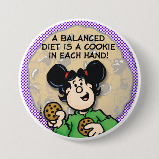 Badge Rond 7,6 Cm Un régime équilibré