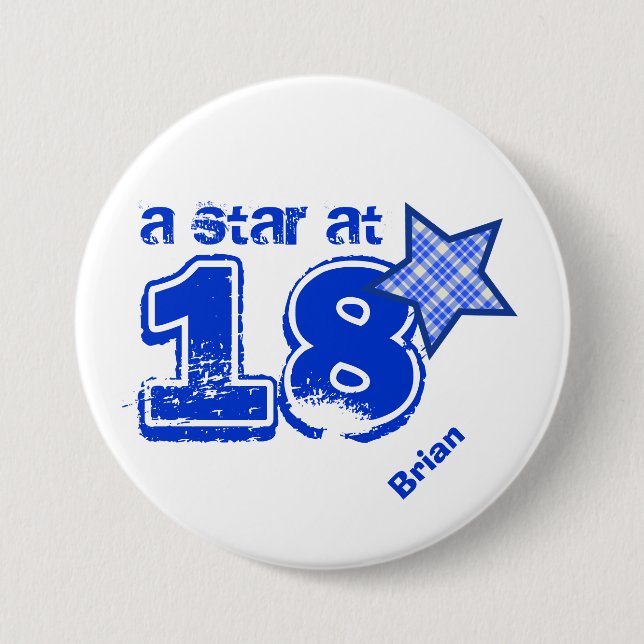 Badge Rond 7,6 Cm Une étoile à la collection de cadeau (Devant)