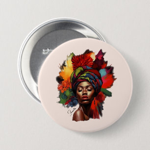 Badge Rond 7,6 Cm Une femme afro-américaine capable