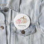 Badge Rond 7,6 Cm Une petite fille Citrouille maman pour être<br><div class="desc">Girl Little Citrouille baby shower Mommy to Be Button est conçu avec des citrouilles d'aquarelle rose et blanc. Cliquez sur le bouton "Customiser plus" pour modifier. Objets correspondants dans notre magasin Conception de la fête Cava</div>