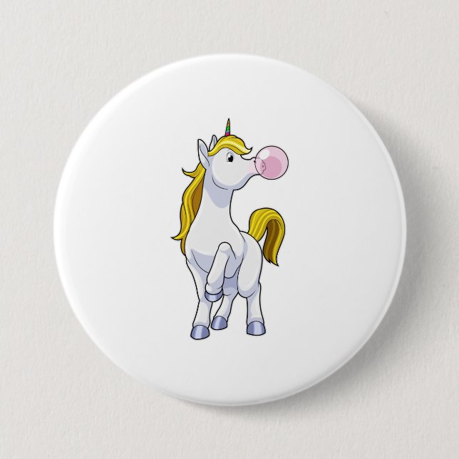 Badge Rond 7,6 Cm Unicorn (Devant)