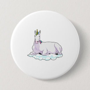 Badge Rond 7,6 Cm Unicorn on cloud
