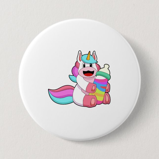 Badge Rond 7,6 Cm Unicorn with Baby bottle.PNG (Devant)