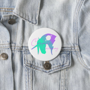 Badge Rond 7,6 Cm Unicorne cosmique officielle