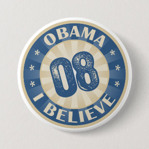 Badge Rond 7,6 Cm Union eight Barack Obama que je crois