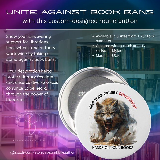Badge Rond 7,6 Cm Unite Against Book Bans Custom Designed Bouton (Créateur téléchargé)
