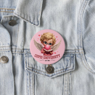 Badge Rond 7,6 Cm Université Cupid Mignonne Ange Bubblegum Esthétiqu
