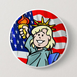 BADGE ROND 7,6 CM USA