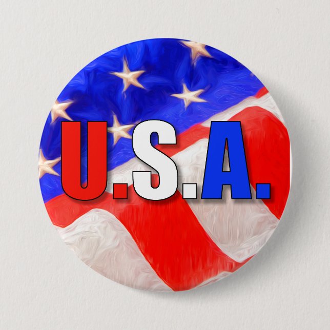 BADGE ROND 7,6 CM USA (Devant)