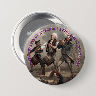 Badge Rond 7,6 Cm USA 250e anniversaire America Spirit of '76