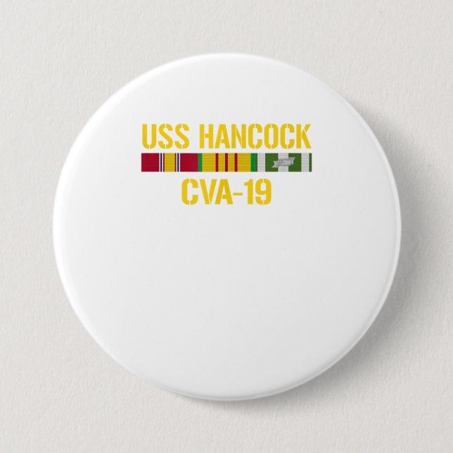 Badge Rond 7,6 Cm USS Hancock CVA19 Vietnam Vétérinaire (Devant)