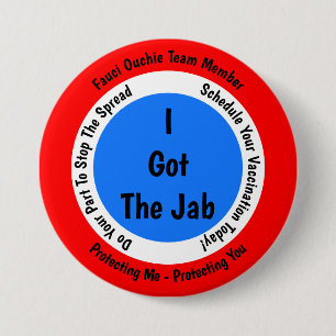 Badge Rond 7,6 Cm Vaccination Fauci Ouchie J'Ai Le Jab