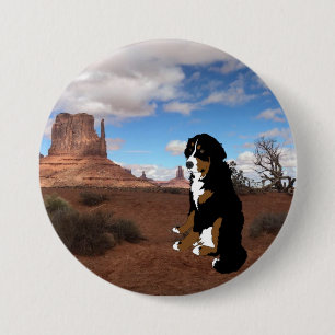 Badge Rond 7,6 Cm Vallée du monument aux chiens de montagne bernois