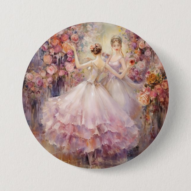 Badge Rond 7,6 Cm Valse des fleurs Casse-Noisette Ballet (Devant)