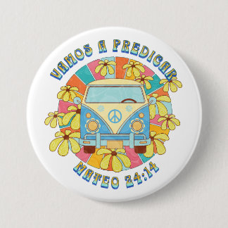 Badge Rond 7,6 Cm Vamos de style vintage espagnol un prédicat
