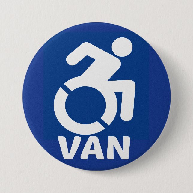 Badge Rond 7,6 Cm Van Modern Handicap (Devant)