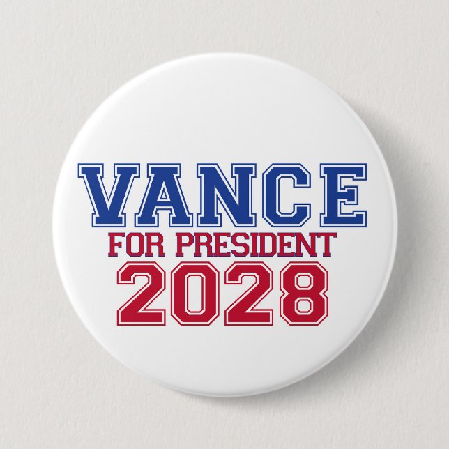 Badge Rond 7,6 Cm Vance pour président (universitaire) (Devant)