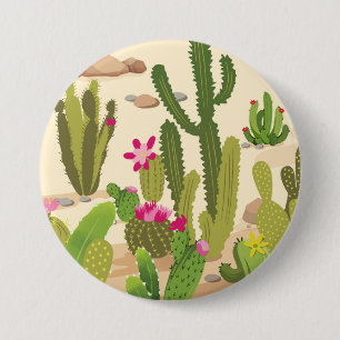 Badge Rond 7,6 Cm Variété Cactus