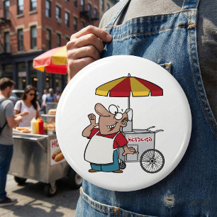 Badge Rond 7,6 Cm Vendeur de chariots à hot-dogs Vendeur de street f