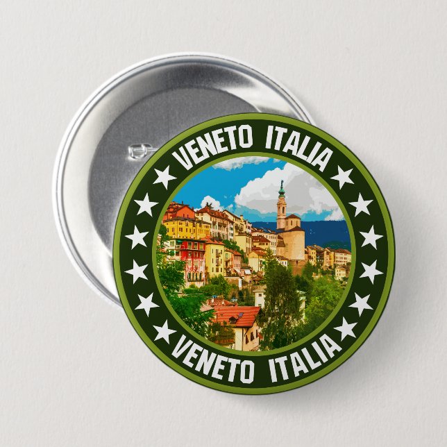 Badge Rond 7,6 Cm Vénétie (Devant & derrière)