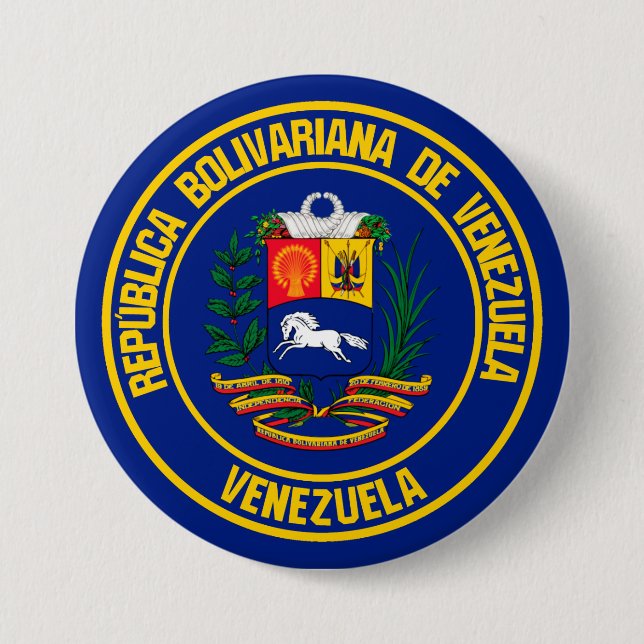 Badge Rond 7,6 Cm Venezuela Round Emblem (Devant)