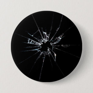 Badge Rond 7,6 Cm Verre Brisé N° 1