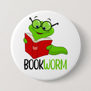 Badge Rond 7,6 Cm Vers de livre Lecture