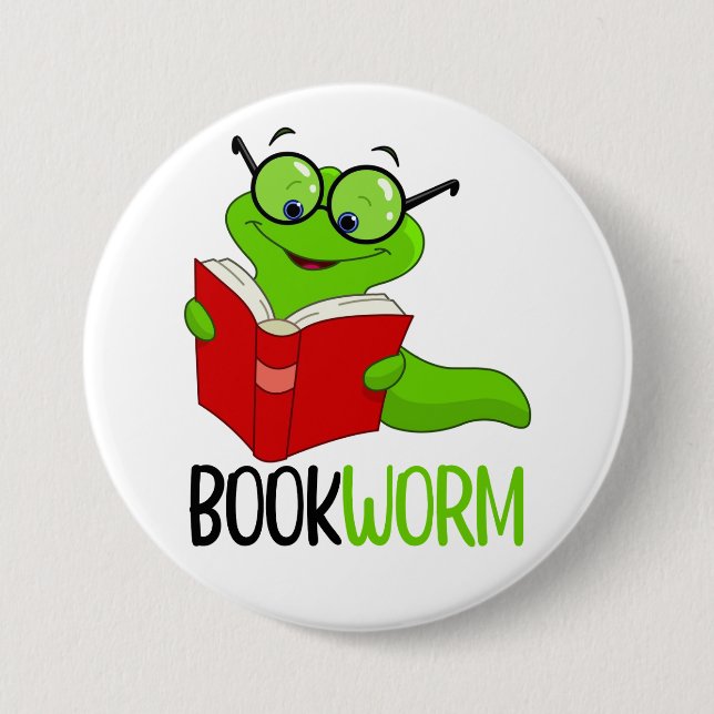 Badge Rond 7,6 Cm Vers de livre Lecture (Devant)