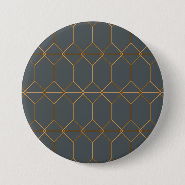 Badge Rond 7,6 Cm Vert, or, simple, rétro, élégante illustration (Devant)