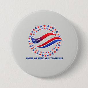Badge Rond 7,6 Cm Vêtements patriotiques de la fête de l'Indépendanc
