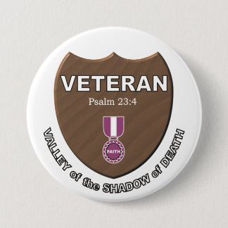 Badge Rond 7,6 Cm Vétéran