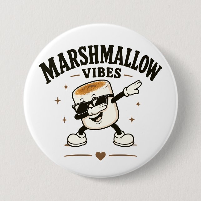 Badge Rond 7,6 Cm Vibes de marshmallow (Devant)