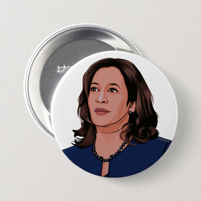 Badge Rond 7,6 Cm Vice-Président Kamala Harris (Devant & derrière)