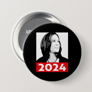Badge Rond 7,6 Cm Vice-Président Kamala Harris Graffiti Portrait