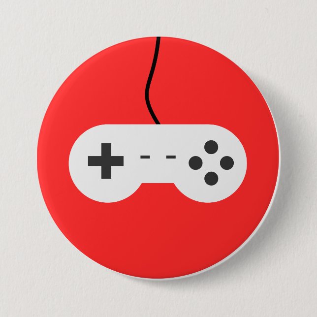 Badge Rond 7,6 Cm Vidéo Game Controller Icon (Devant)