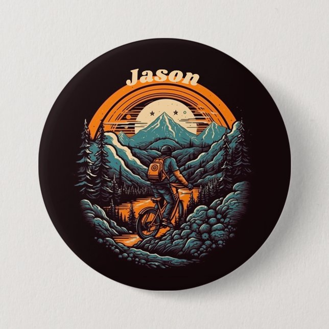 Badge Rond 7,6 Cm Vie cyclable, personnalisable rétro (Devant)