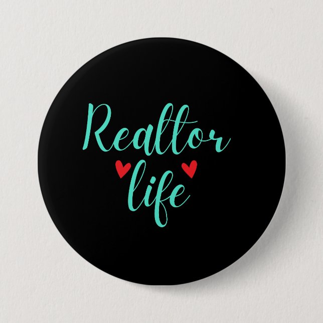 Badge Rond 7,6 Cm Vie de l'immobilier (Devant)