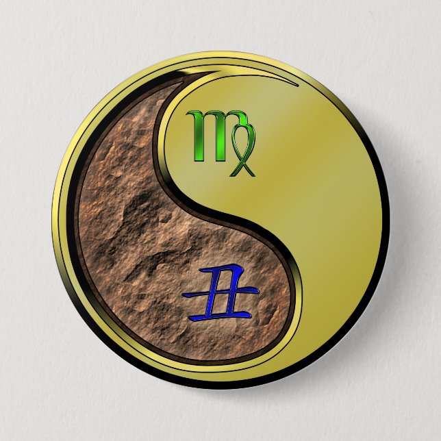 Badge Rond 7,6 Cm Vierge & Bœuf de Métal (Devant)