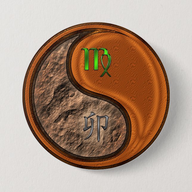 Badge Rond 7,6 Cm Vierge & Lapin de Bois (Devant)