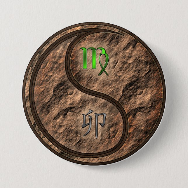 Badge Rond 7,6 Cm Vierge & Lapin de Terre (Devant)