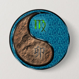 Badge Rond 7,6 Cm Vierge & Lapin d'eau