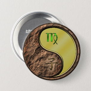 Badge Rond 7,6 Cm Vierge & Rat Métallique