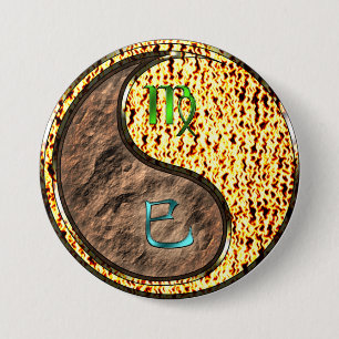 Badge Rond 7,6 Cm Vierge & Serpent de feu