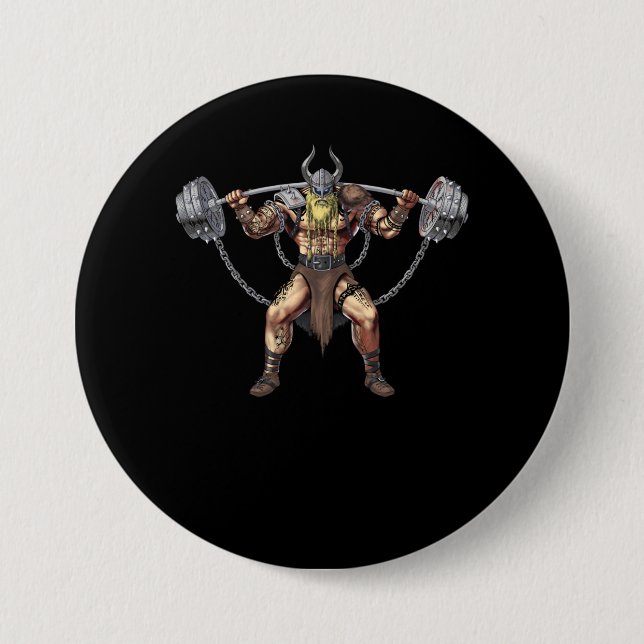 Badge Rond 7,6 Cm Viking Warrior Fitness (Devant)