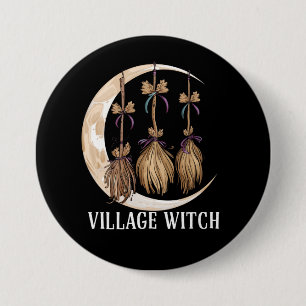 Badge Rond 7,6 Cm Village Witch gothique Occulte Wicca Pagan Nature