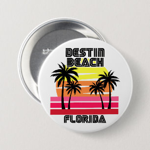 Badge Rond 7,6 Cm Vintage Destin Beach Floride