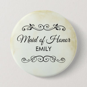 Badge Rond 7,6 Cm Vintage fête de mariage occidentale à l'ancienne